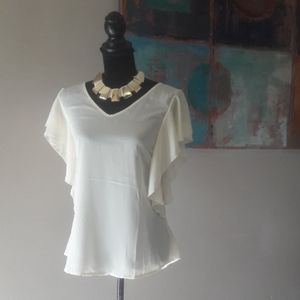Penelope/ Sheer/ Cream Blouse